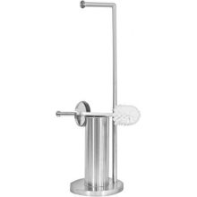 Model 104, ezüst álló WC-papír tartó WC-kefével
