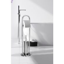 Model 101, króm álló WC-papír tartó WC-kefével 