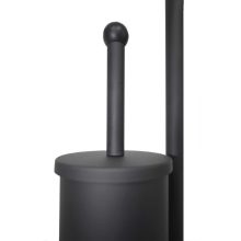 Black Model 104, fekete álló WC-papír tartó WC-kefével