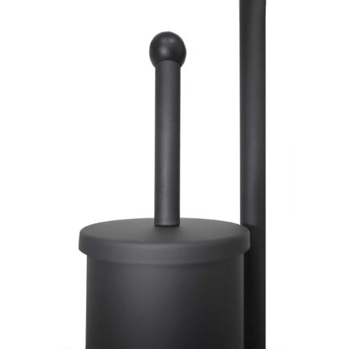 Black Model 104, fekete álló WC-papír tartó WC-kefével