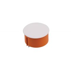   Gipszkarton szerelvénydoboz fedéllel, kör alakú, PO70, narancssárga, 45mm, IP30