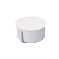   Gipszkarton szerelvénydoboz fedéllel, kör alakú, PO80, fehér, 50mm, IP30