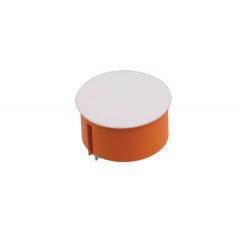   Gipszkarton szerelvénydoboz fedéllel, kör alakú, PO80, narancssárga, 50mm, IP30