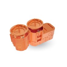 Süllyesztett szerelvénydoboz, 80 mm, Ø68, elektronikához, narancssárga