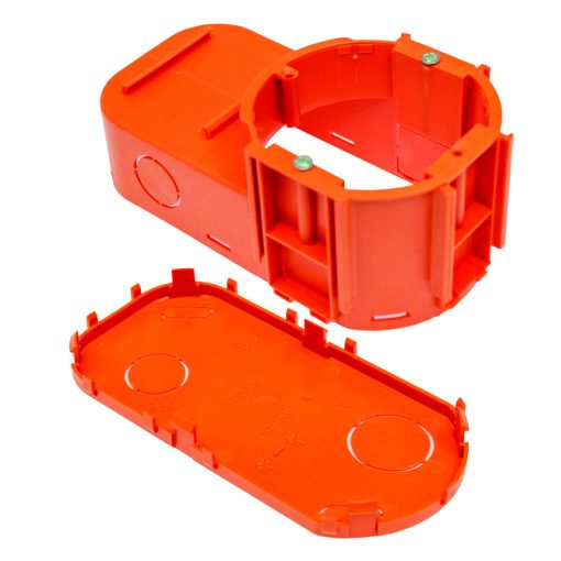 Süllyesztett szerelvénydoboz, 60 mm, Ø68, elektronikához, narancssárga