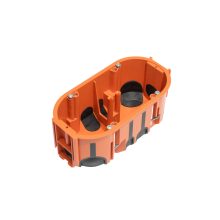 Gumimembrános szerelvénydoboz gipszkartonfalhoz, kettes változat, 60mm mély