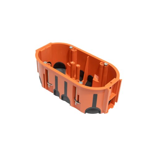 Gumimembrános szerelvénydoboz gipszkartonfalhoz, kettes változat, 60mm mély