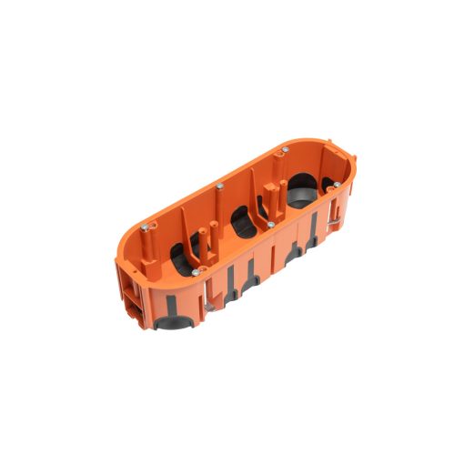 Gumimembrános szerelvénydoboz gipszkartonfalhoz, hármas változat, 60mm mély
