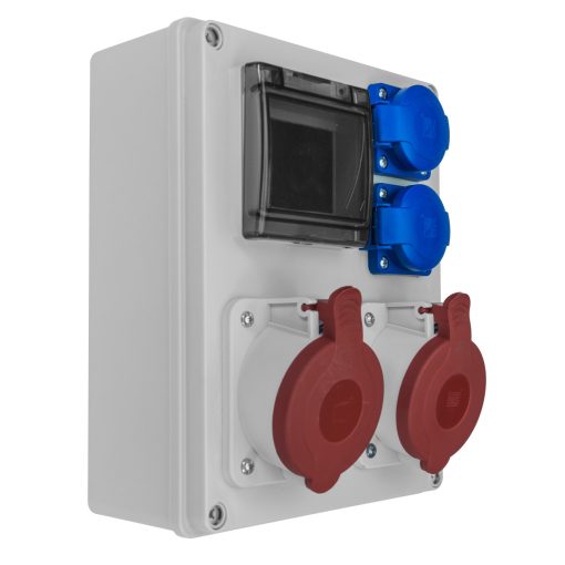 R-BOX 240, 4modul, 2x32A/5p,2x250V, IP44
