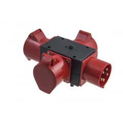   R-BOX MINI ipari elosztó-csatlakozóaljzat, 1x32A/5p dugvilla, 3x32A/5p aljzat