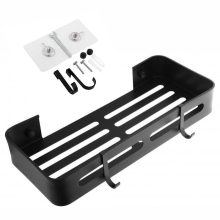 Yoka egyszintes fürdőszobai polc, fekete