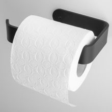WC-papír tartó, alumínium, fekete