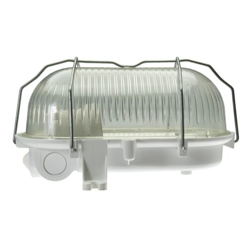 Hajólámpa fém hálóval, UV-álló műanyag búrával 100W; IP44