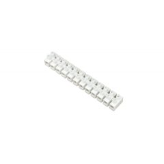   Vágható műanyag sorkapocs, fehér, 12 tagú, 6mm2, flexibilis