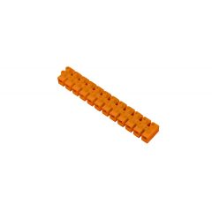   Vágható műanyag sorkapocs, narancssárga, 12 tagú, 6mm2, flexibilis