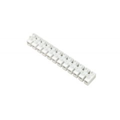  Vágható műanyag sorkapocs, fehér, 12 tagú, 10mm2, flexibilis