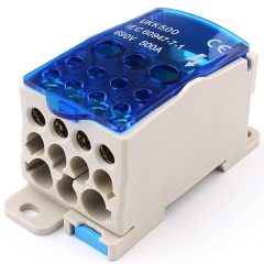   Fővezetéki leágazó sorkapocs 1x4x15, 5x0.8, 8x24, 2x6-35, 5x2,5-16, 4x2,5-10, elosztóblokk 500A
