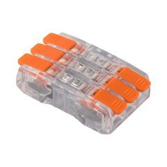  Kétoldalas, hármas oldható vezetékösszekötő, 6x0,2-2,5mm2 vezetékhez
