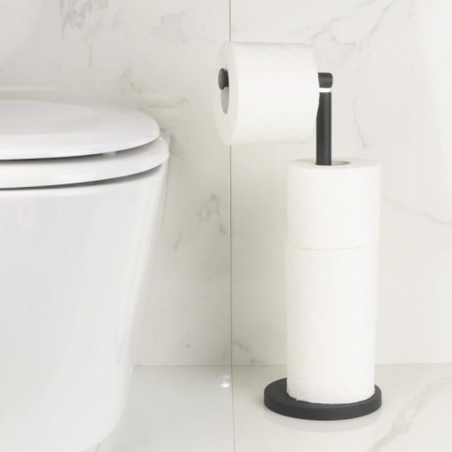 Yoka álló WC-papír tartó, Fekete